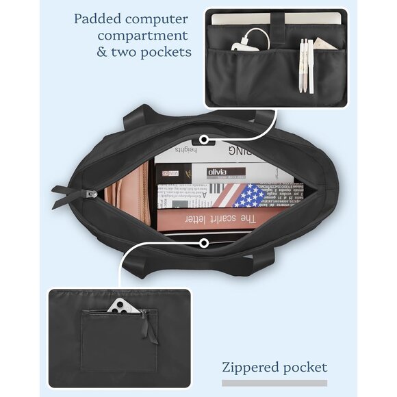 Tote Bag for Women Weekender Bag with Laptop Compartment for Work Nurse Travel G - Picture 4 of 7